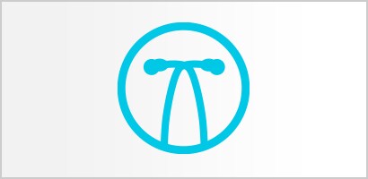 Rundes türkises Symbol von Ohrbügeln eines Littmann Stethoskops.
