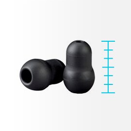 Soft-Ohroliven für 3M Littmann Stethoskope neben einem Längenmessungssymbol.
