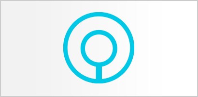 Rundes türkises Symbol des Bruststücks eines Littmann Stethoskops.
